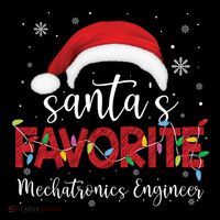 Ugly Sweater Xmas SantaS Favorite Mechatronics Engineer Cool Gift 7-Panel Snapback Hat