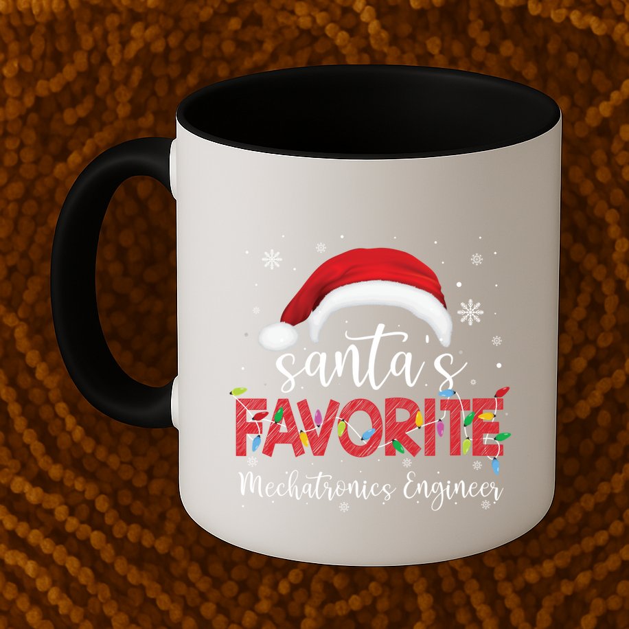 Ugly Sweater Xmas SantaS Favorite Mechatronics Engineer Cool Gift Mug