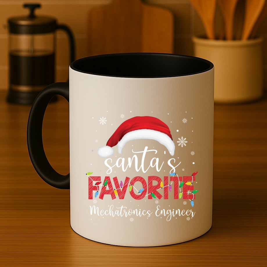 Ugly Sweater Xmas SantaS Favorite Mechatronics Engineer Cool Gift Mug