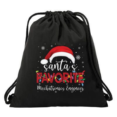 Ugly Sweater Xmas SantaS Favorite Mechatronics Engineer Cool Gift Drawstring Bag