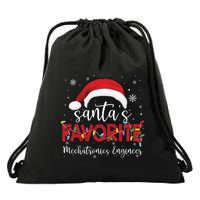 Ugly Sweater Xmas SantaS Favorite Mechatronics Engineer Cool Gift Drawstring Bag