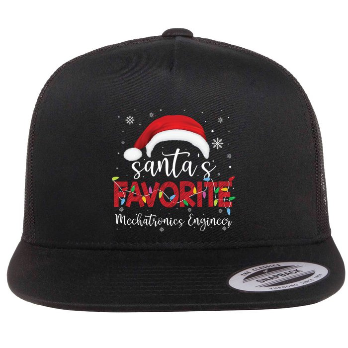 Ugly Sweater Xmas SantaS Favorite Mechatronics Engineer Cool Gift Flat Bill Trucker Hat