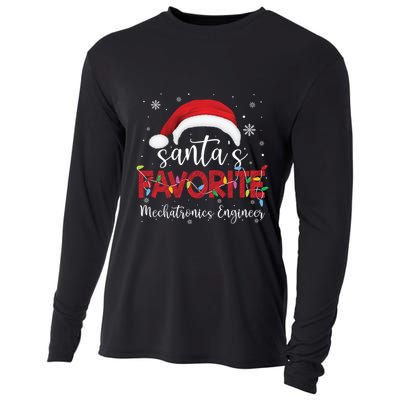 Ugly Sweater Xmas SantaS Favorite Mechatronics Engineer Cool Gift Cooling Performance Long Sleeve Crew