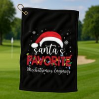 Ugly Sweater Xmas SantaS Favorite Mechatronics Engineer Cool Gift Golf Towel