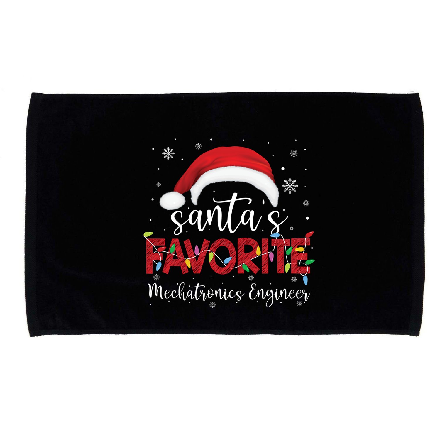 Ugly Sweater Xmas SantaS Favorite Mechatronics Engineer Cool Gift Microfiber Hand Towel