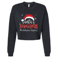 Ugly Sweater Xmas SantaS Favorite Mechatronics Engineer Cool Gift Cropped Pullover Crew
