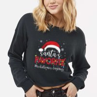 Ugly Sweater Xmas SantaS Favorite Mechatronics Engineer Cool Gift Cropped Pullover Crew