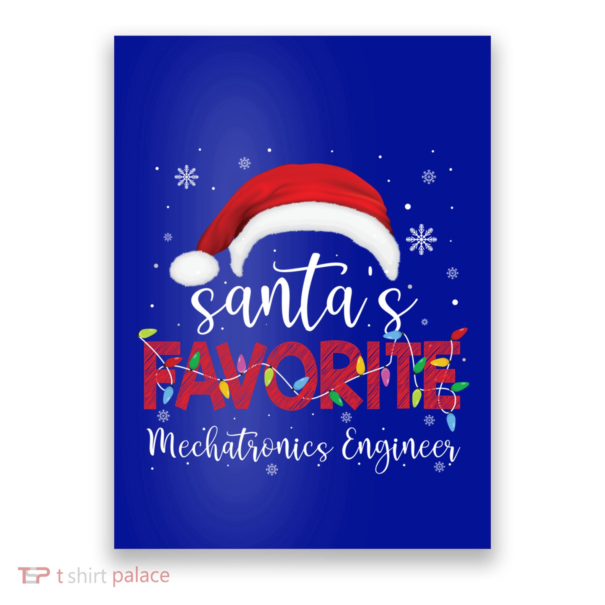 Ugly Sweater Xmas SantaS Favorite Mechatronics Engineer Cool Gift Poster