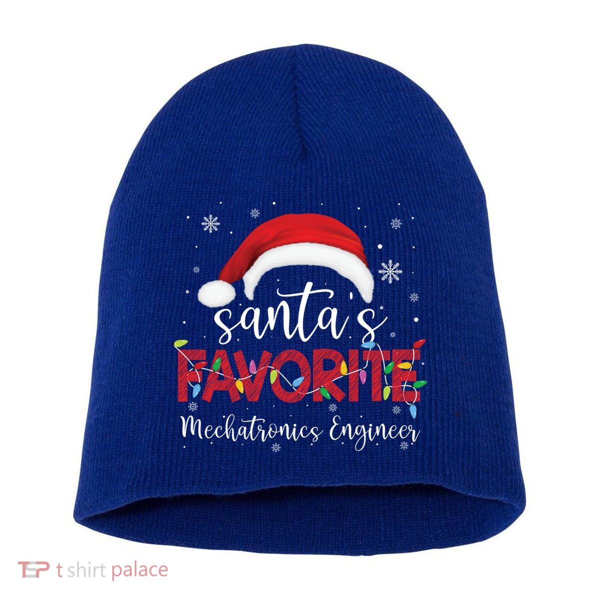 Ugly Sweater Xmas SantaS Favorite Mechatronics Engineer Cool Gift Short Acrylic Beanie