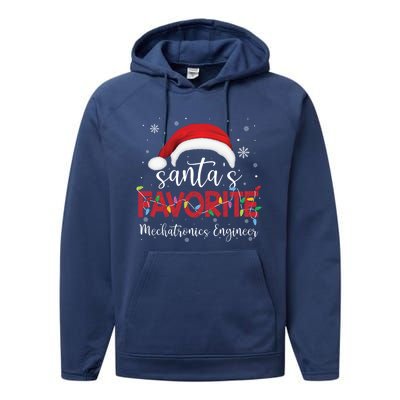 Ugly Sweater Xmas SantaS Favorite Mechatronics Engineer Cool Gift Performance Fleece Hoodie