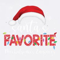 Ugly Sweater Xmas SantaS Favorite Mechatronics Engineer Cool Gift Garment-Dyed Sweatshirt