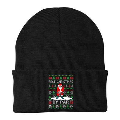 Ugly Sweater Xmas Golf Santa Claus Best Christmas By Par Beanie
