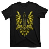 Ukraine Stylized Yellow Coat Of Arms Ukrainian Pride T-Shirt