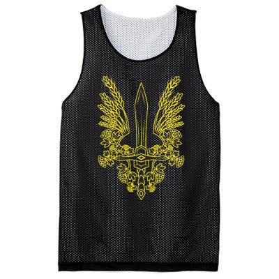 Ukraine Stylized Yellow Coat Of Arms Ukrainian Pride Mesh Reversible Basketball Jersey Tank