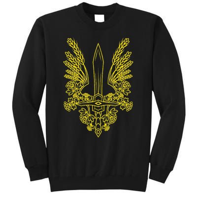 Ukraine Stylized Yellow Coat Of Arms Ukrainian Pride Tall Sweatshirt