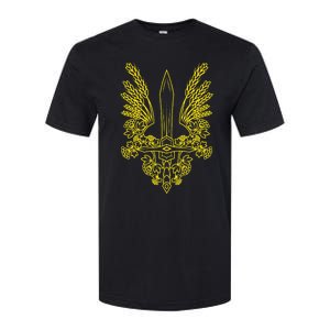 Ukraine Stylized Yellow Coat Of Arms Ukrainian Pride Softstyle CVC T-Shirt