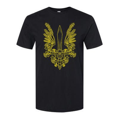 Ukraine Stylized Yellow Coat Of Arms Ukrainian Pride Softstyle® CVC T-Shirt