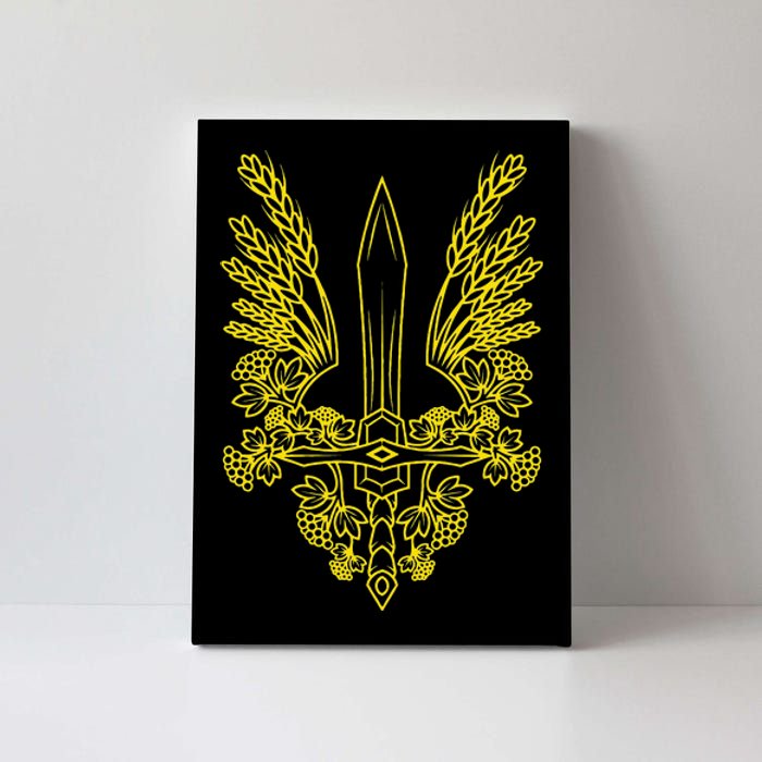 Ukraine Stylized Yellow Coat Of Arms Ukrainian Pride Canvas