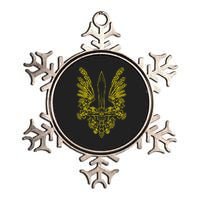 Ukraine Stylized Yellow Coat Of Arms Ukrainian Pride Metallic Star Ornament