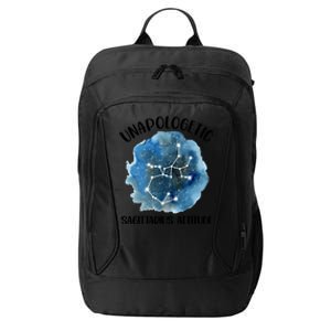 Unapologetic Sagittarius Zodiac Constellation Attitude Gift City Backpack