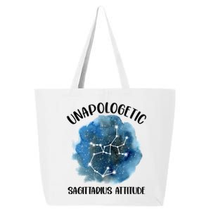 Unapologetic Sagittarius Zodiac Constellation Attitude Gift 25L Jumbo Tote