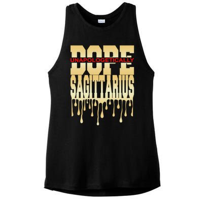 Unapologetically Sagittarius Zodiac Gift Ladies PosiCharge Tri-Blend Wicking Tank