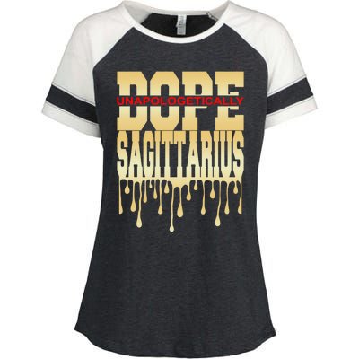 Unapologetically Sagittarius Zodiac Gift Enza Ladies Jersey Colorblock Tee