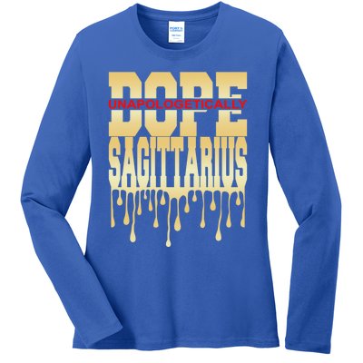 Unapologetically Sagittarius Zodiac Gift Ladies Long Sleeve Shirt