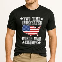 Undefeated Two 2 Time World War Champs Champions Usa Cooling Performance Crew T-Shirt