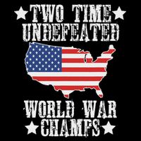 Undefeated Two 2 Time World War Champs Champions Usa Cooling Performance Crew T-Shirt