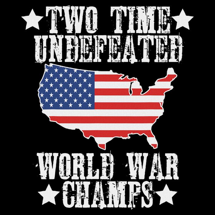 Undefeated Two 2 Time World War Champs Champions Usa Cooling Performance Crew T-Shirt