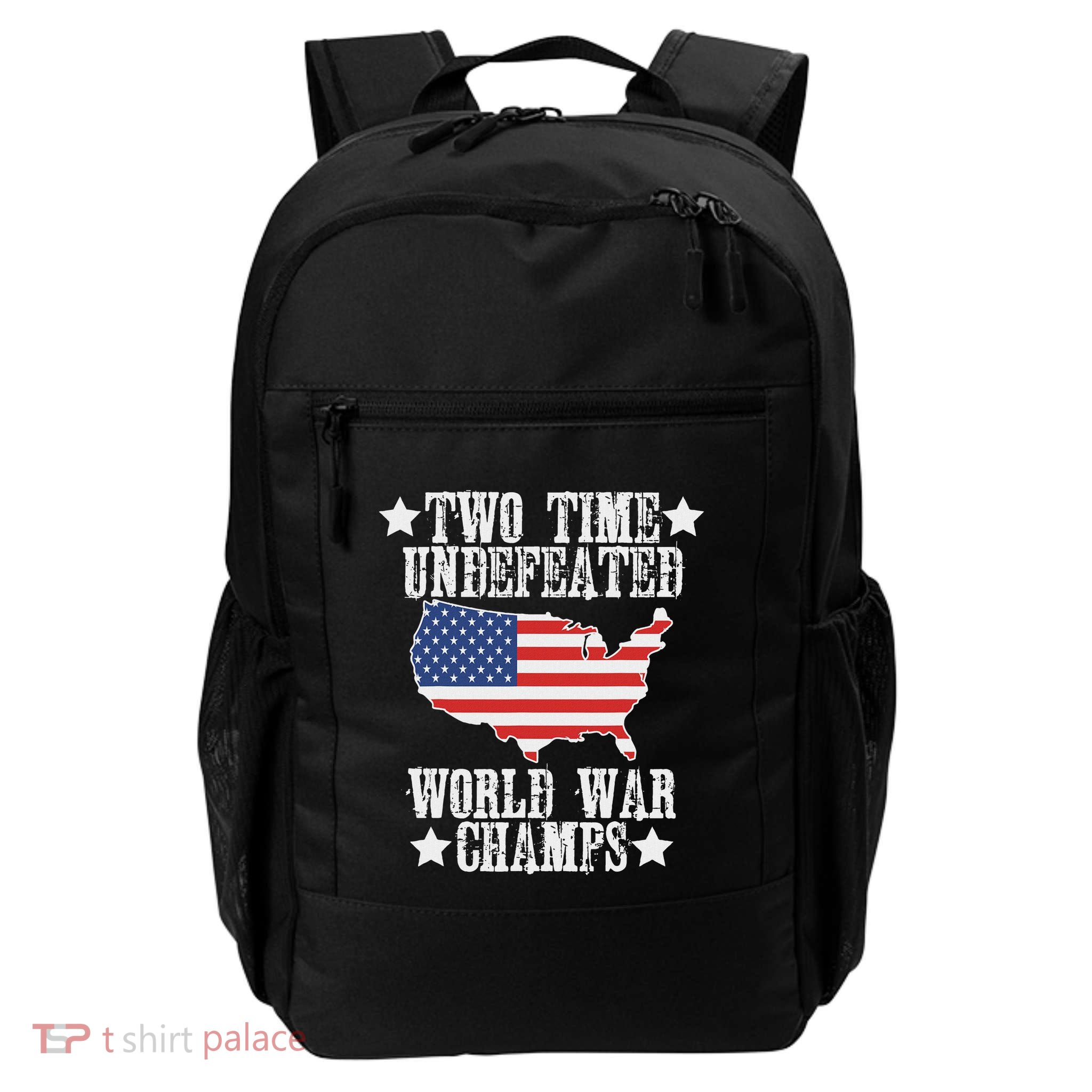 Undefeated Two 2 Time World War Champs Champions Usa Daily Commute Backpack