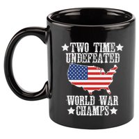 Undefeated Two 2 Time World War Champs Champions Usa 11oz C Handle Ceramic Mug