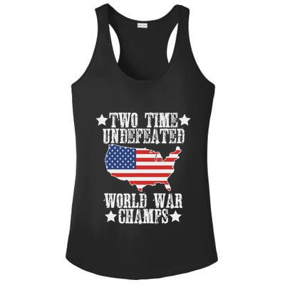 Undefeated Two 2 Time World War Champs Champions Usa Ladies PosiCharge Competitor Racerback Tank