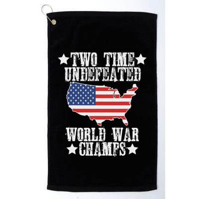 Undefeated Two 2 Time World War Champs Champions Usa Golf Towel