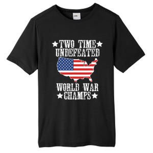 Undefeated Two 2 Time World War Champs Champions USA Tall Fusion ChromaSoft Performance T-Shirt