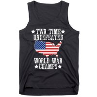 Undefeated Two 2 Time World War Champs Champions USA Tank Top