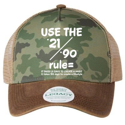 Use The 21/90 Rule= It Takes 21 Days To Create A Habit Gift Legacy Tie Dye Trucker Hat