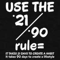 Use The 21/90 Rule= It Takes 21 Days To Create A Habit Gift Ladies PosiCharge Tri-Blend Wicking Tank