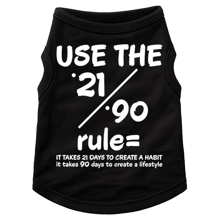Use The 21/90 Rule= It Takes 21 Days To Create A Habit Gift Doggie Tank