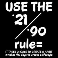 Use The 21/90 Rule= It Takes 21 Days To Create A Habit Gift Backpack