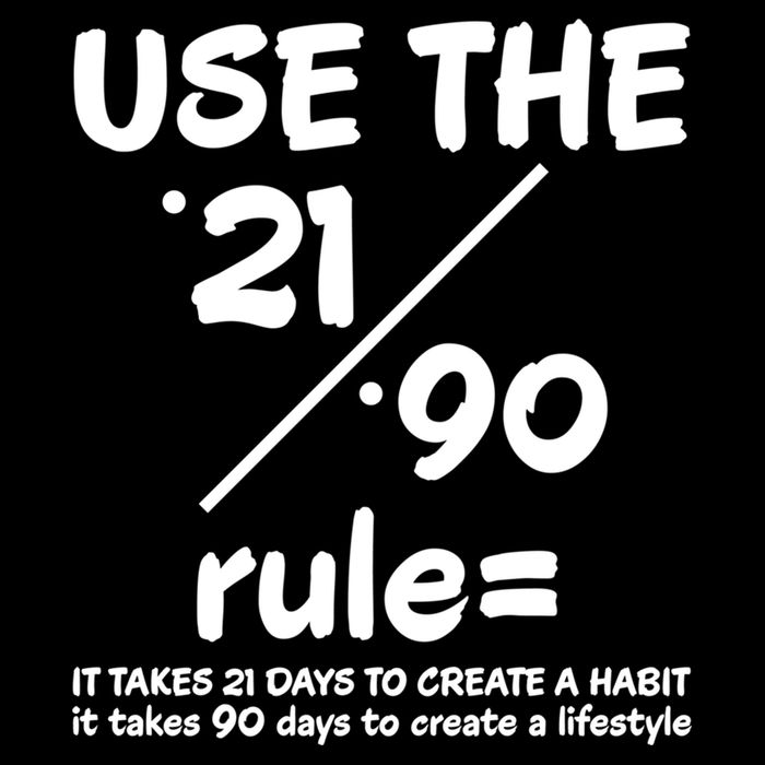 Use The 21/90 Rule= It Takes 21 Days To Create A Habit Gift Backpack