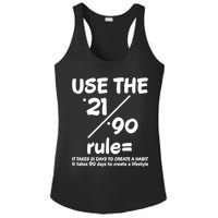 Use The 21/90 Rule= It Takes 21 Days To Create A Habit Gift Ladies PosiCharge Competitor Racerback Tank