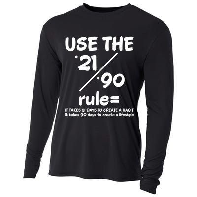 Use The 21/90 Rule= It Takes 21 Days To Create A Habit Gift Cooling Performance Long Sleeve Crew