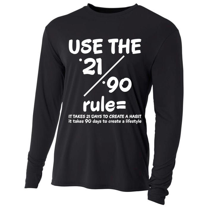 Use The 21/90 Rule= It Takes 21 Days To Create A Habit Gift Cooling Performance Long Sleeve Crew
