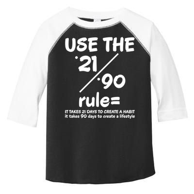 Use The 21/90 Rule= It Takes 21 Days To Create A Habit Gift Toddler Fine Jersey T-Shirt