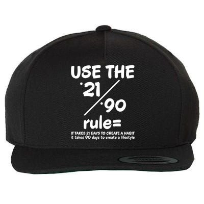 Use The 21/90 Rule= It Takes 21 Days To Create A Habit Gift Wool Snapback Cap
