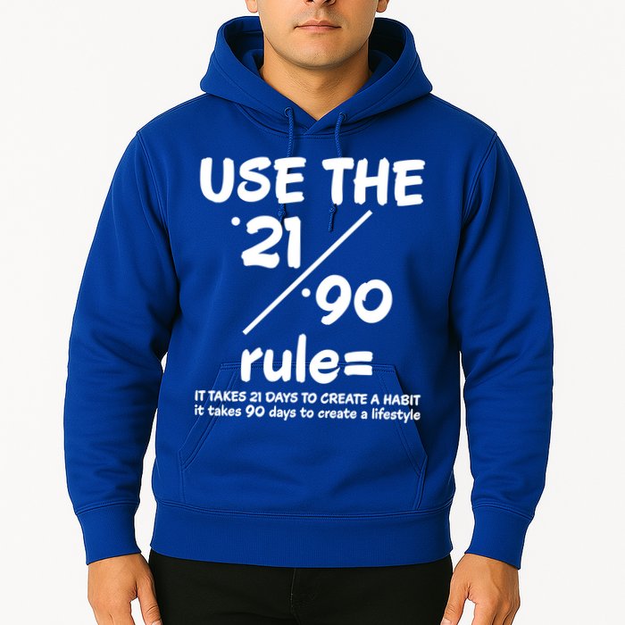 Use The 21/90 Rule= It Takes 21 Days To Create A Habit Gift Hoodie