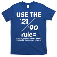 Use The 21/90 Rule= It Takes 21 Days To Create A Habit Gift T-Shirt
