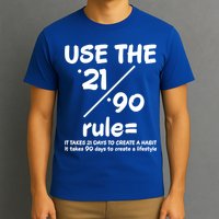 Use The 21/90 Rule= It Takes 21 Days To Create A Habit Gift T-Shirt